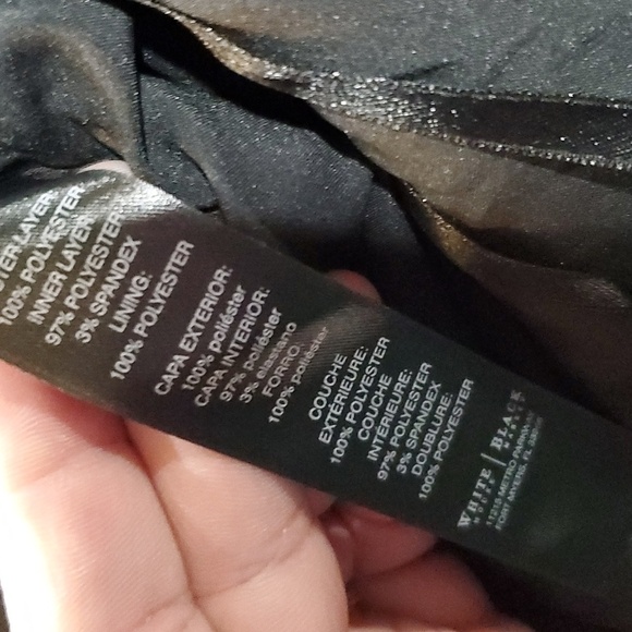 Whbm sleeveless nwt black sheer overlay dress - Picture 8 of 8